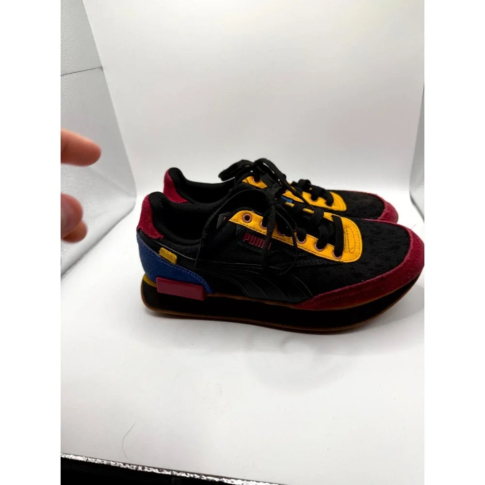 Puma Future Rider Futurism 384755-01 Boys 5 Sneaker Black Multi‎ Running Shoes